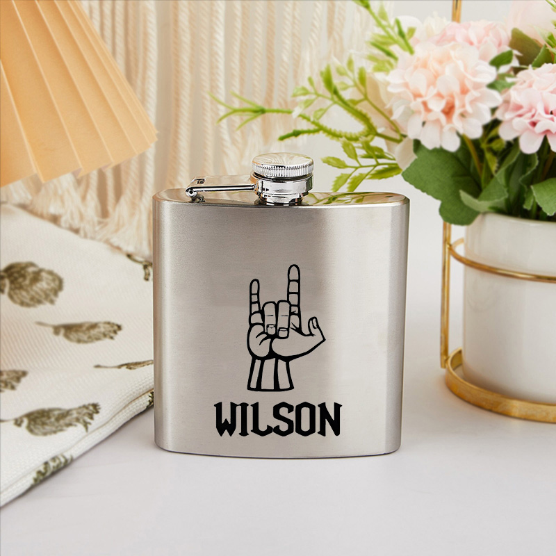 名入れ スキットル ステンレス ウイスキーボトル カスタマイズ