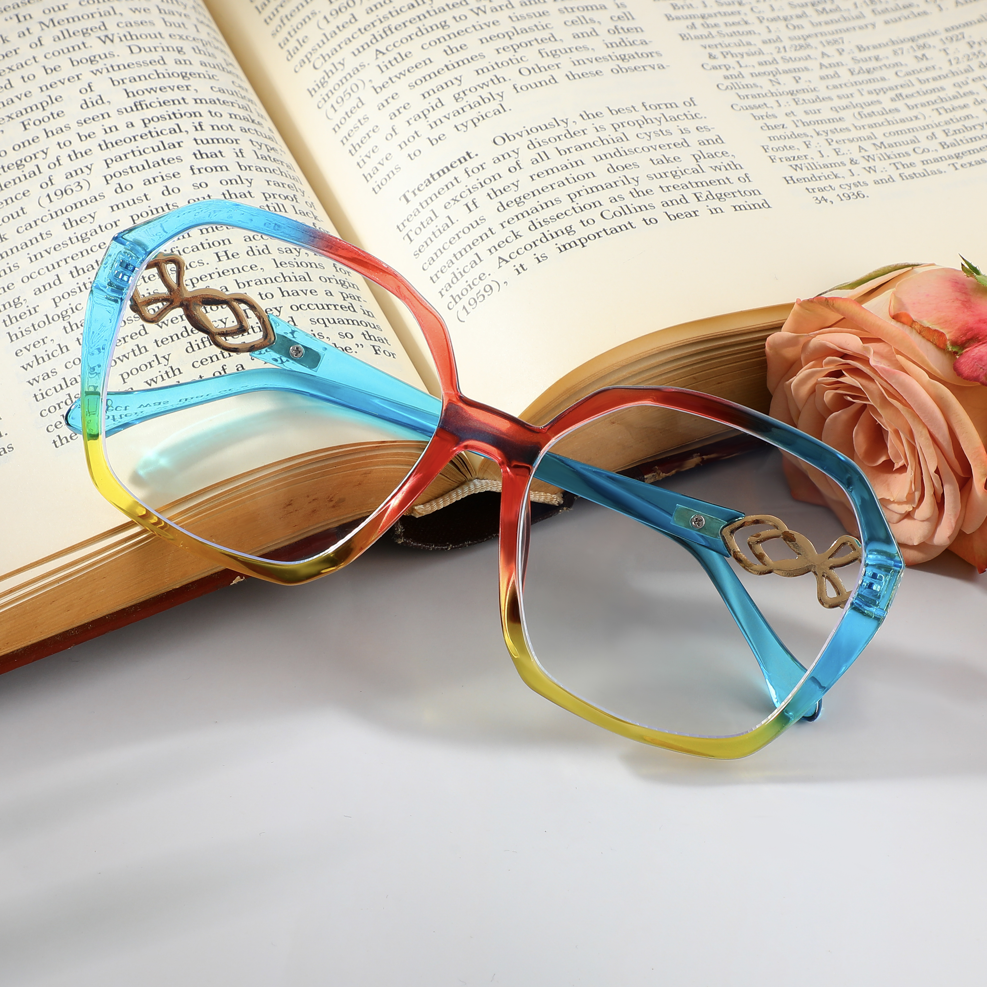 Occhiali da Vista Doyle Poligono Rosso