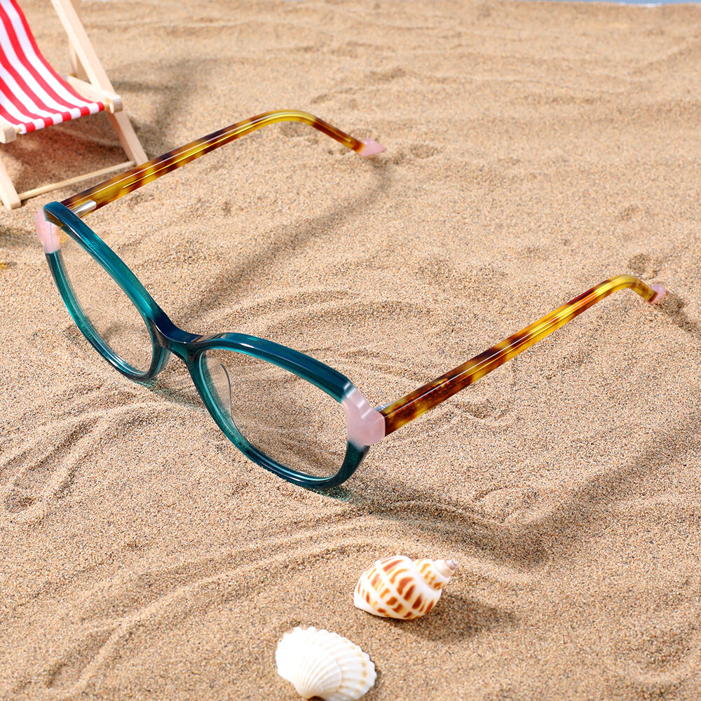 Wallis Cat Eye Green Glasses