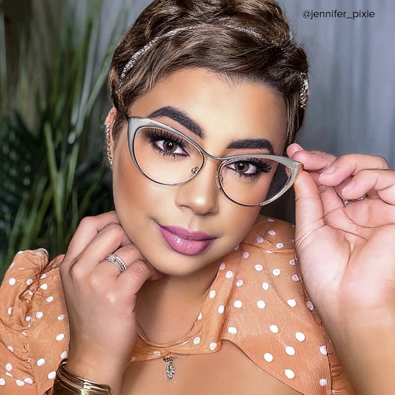 Dulles Cat Eye Silberne Brille