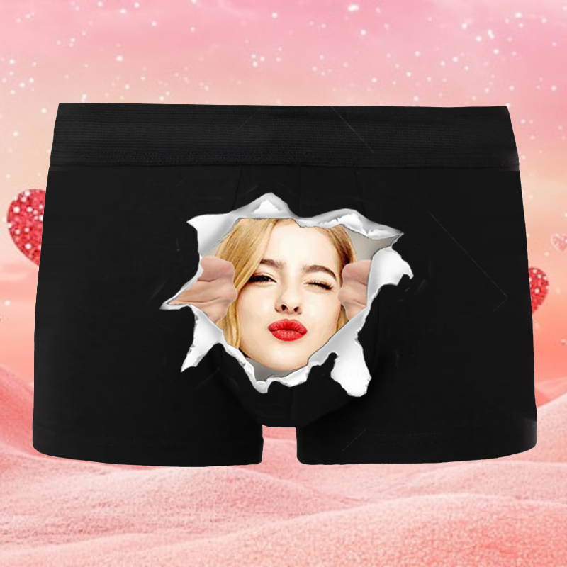 Personalized Picture Men's Underwear Boxer Briefs Funny Present for Dear Husband