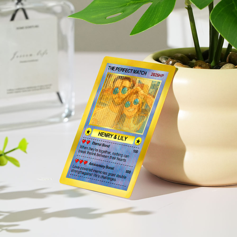 Personalized Lens Anime Poke Card Creative Gift for Couples