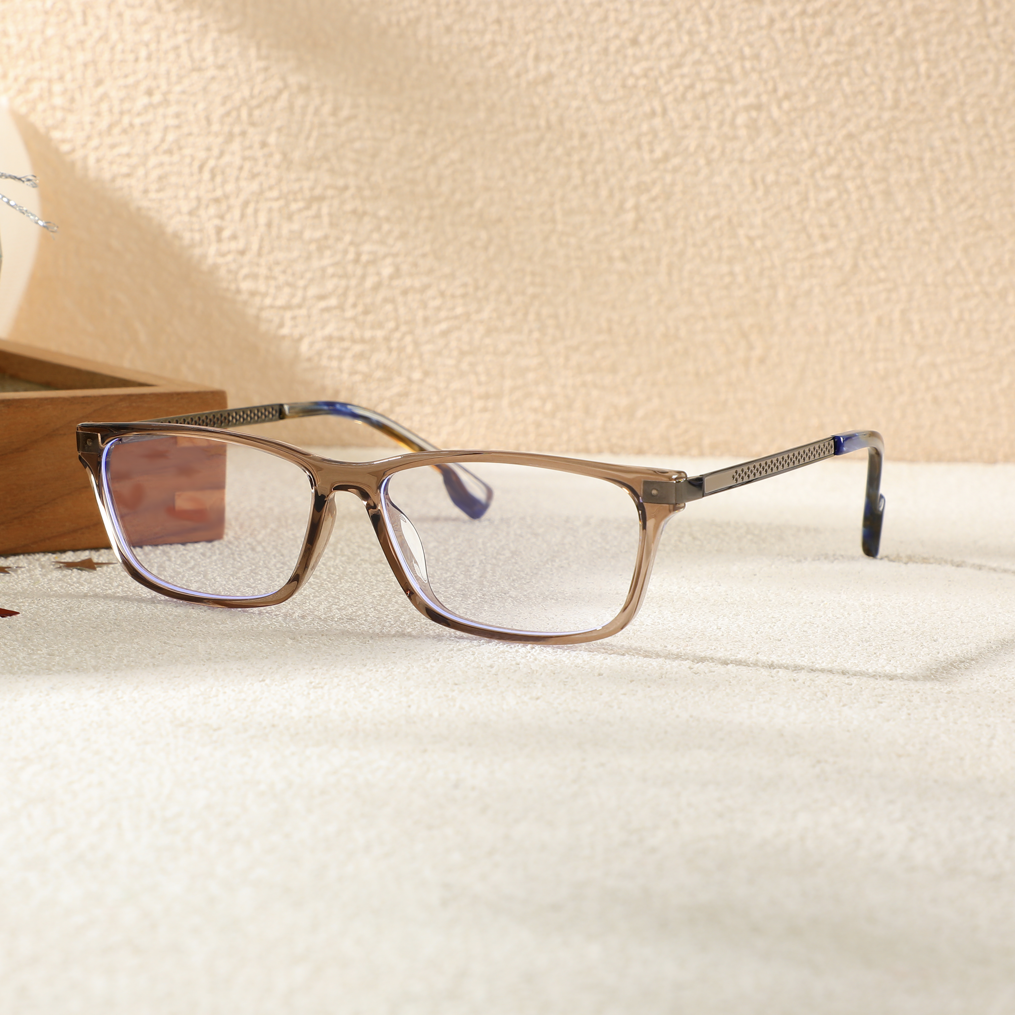 Occhiali da Vista Eddie Rettangolare Marrone 