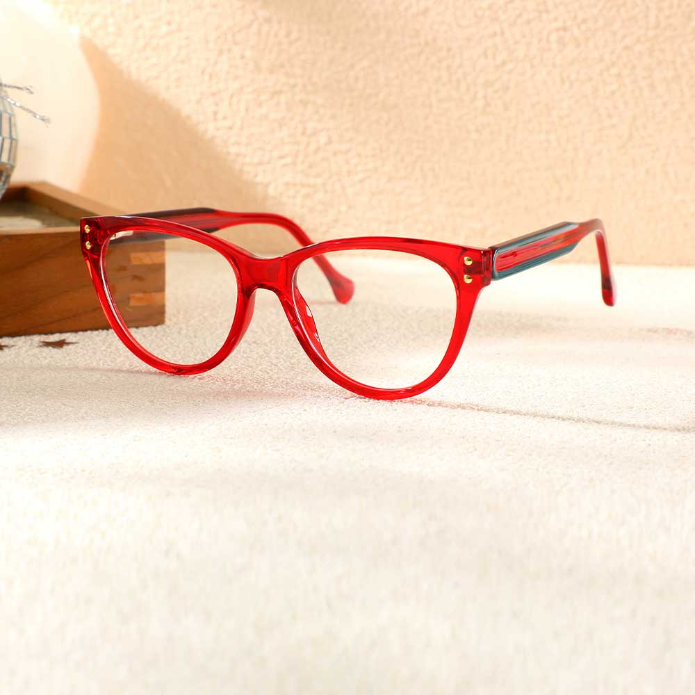 Occhiali da Vista Bessemer Cat Eye Rosso 