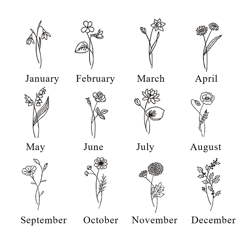 Personalized Square Coaster with Custom Birth Flower Marble Splicing Design Great Gift for Her