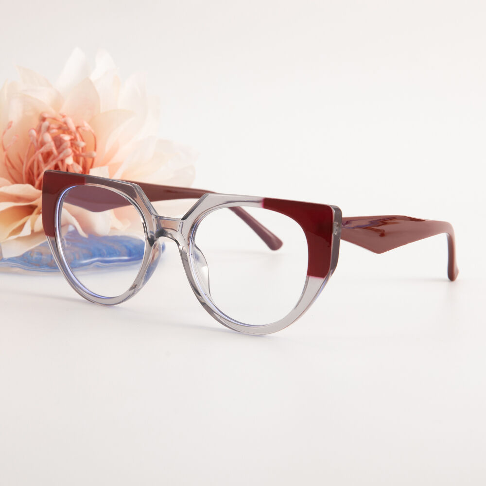 Isaac Cat Eye Gray Glasses