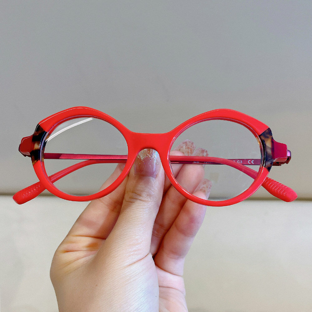 Nelilu Cat Eye Red Glasses