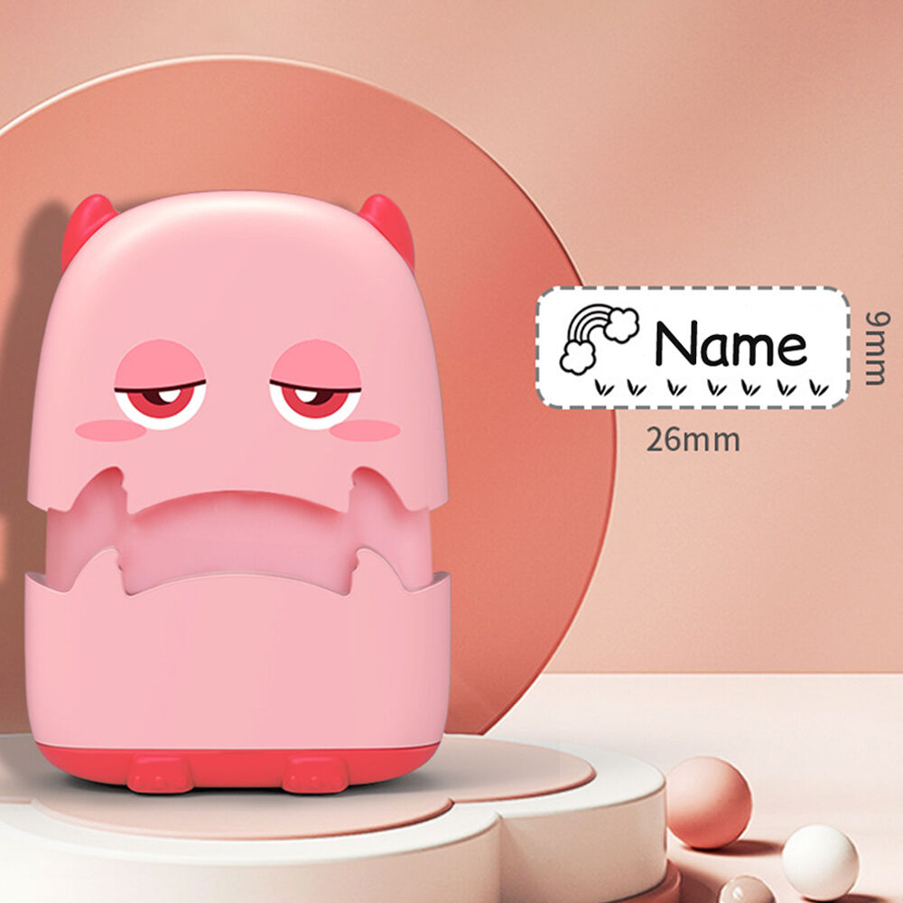 Customized Children's Name Stamp Cartoon Devil Toy Name Stickers for Kids