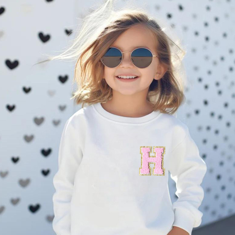Personalized Children Sweatshirt Custom Initials Simple Gift For Kids