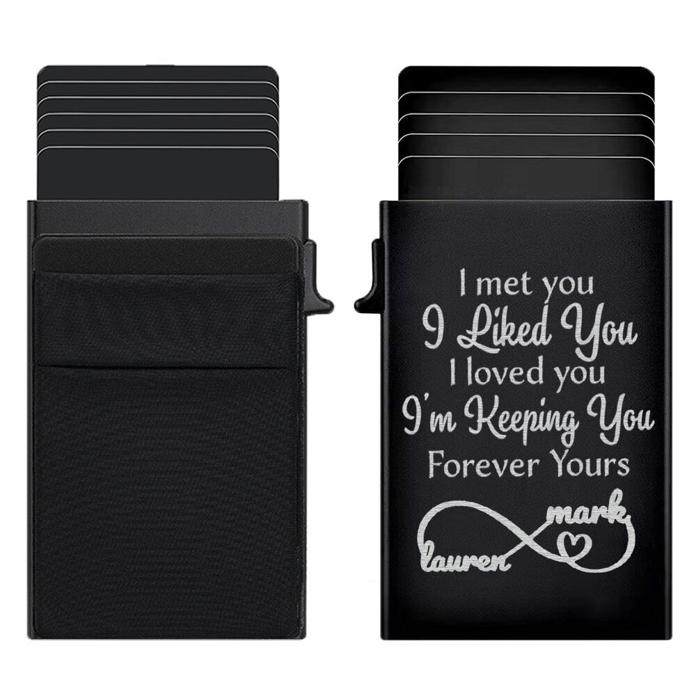 Personalized Pop-Up Card Holder with Name and Warm Words Sweet Gift for Him