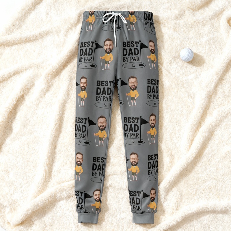 Pantalón deportivo unisex personalizado con foto. Regalo ideal para papá amante del golf.