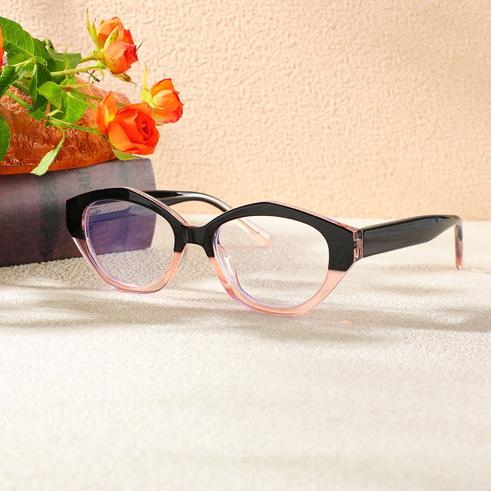 Occhiali da Vista Bobby Ovale Nero Rosa 