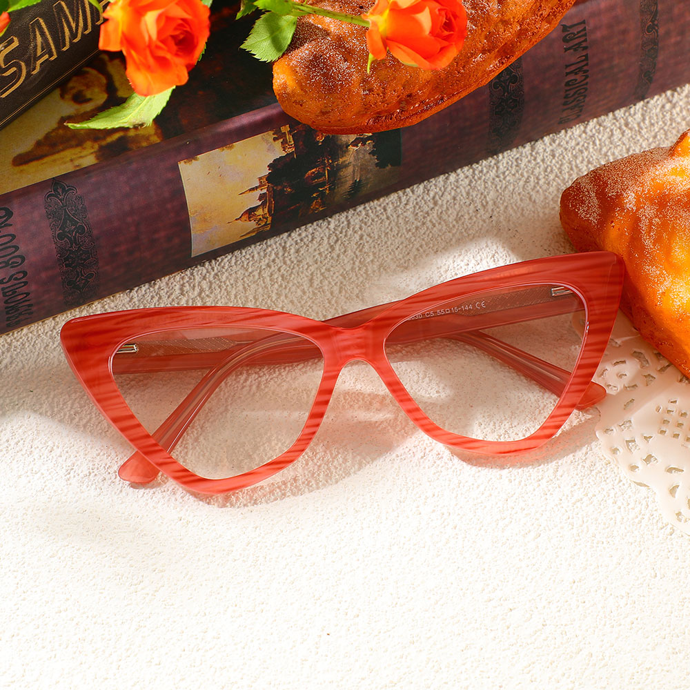 Stuart Cat Eye Rosa Brille