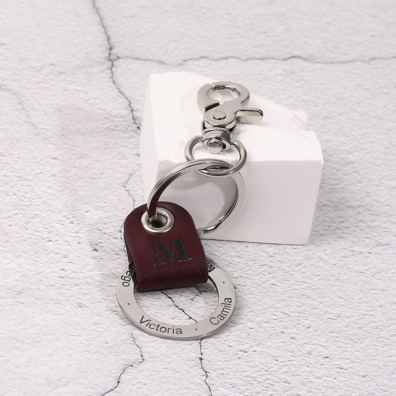 Personalized Dad Keychain Engraving 1-10 Names Father’s Day Gift