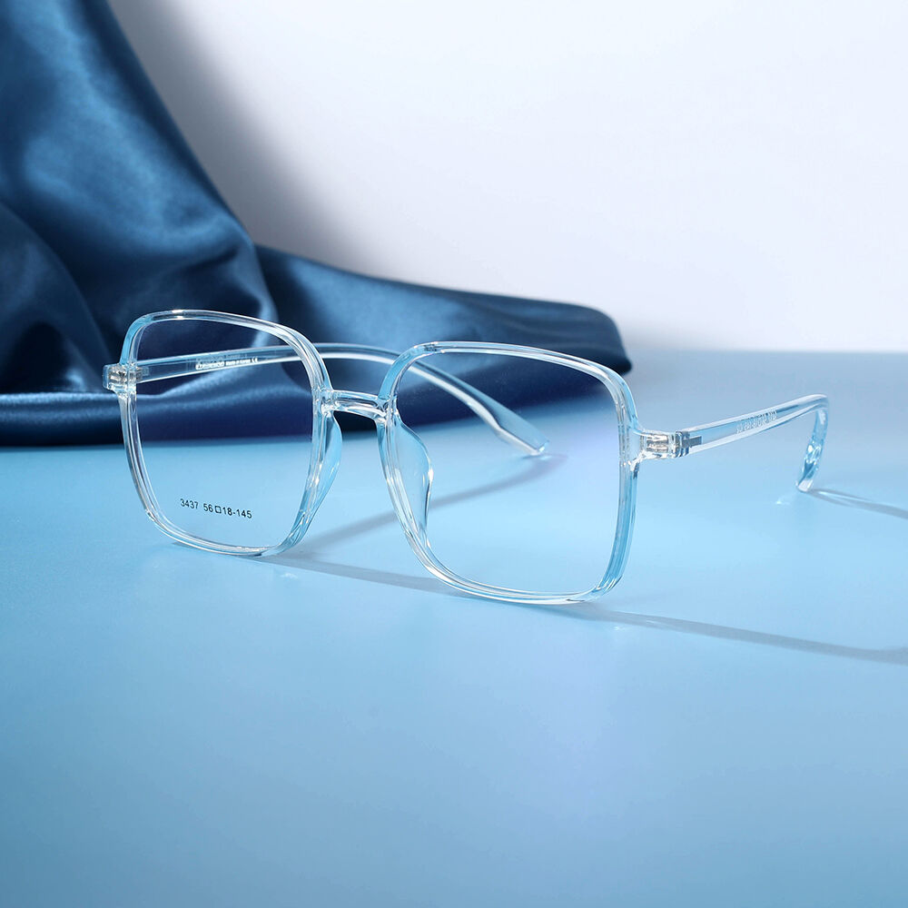 Visiona Square Clear Blue Glasses