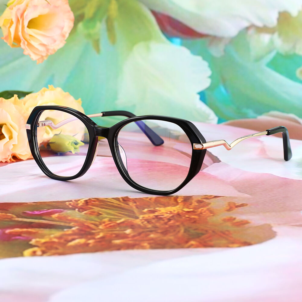 Nina Cat Eye Black Glasses