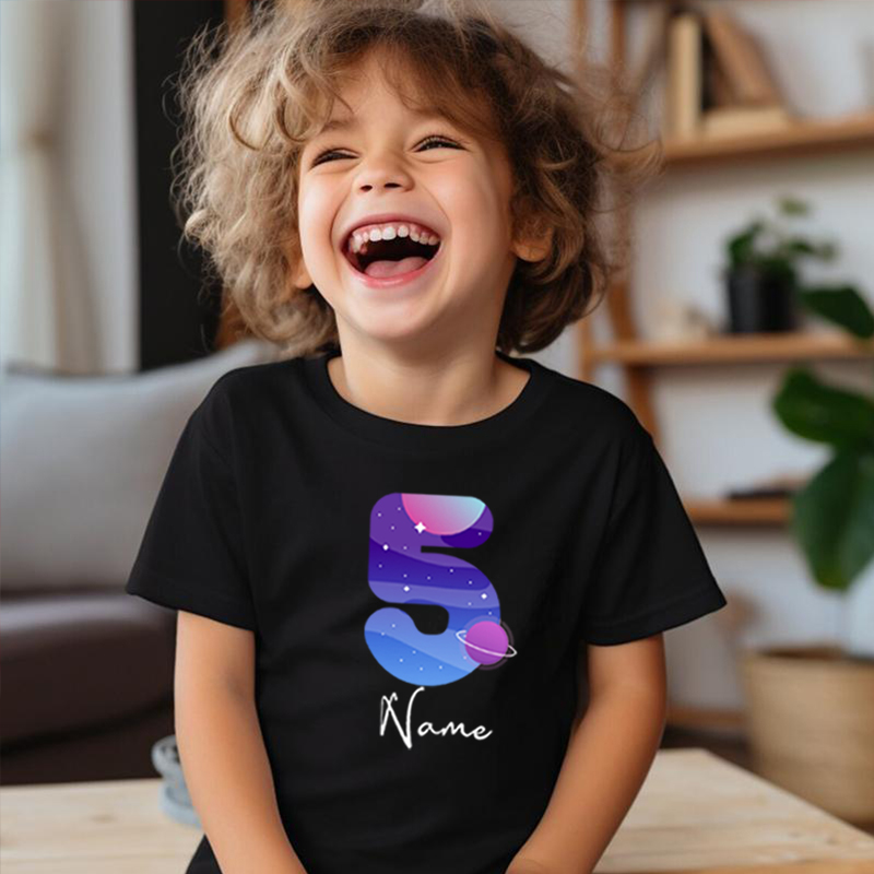 Personalized Kids T-Shirts Customized Name And Age Birthday Gifts For Children