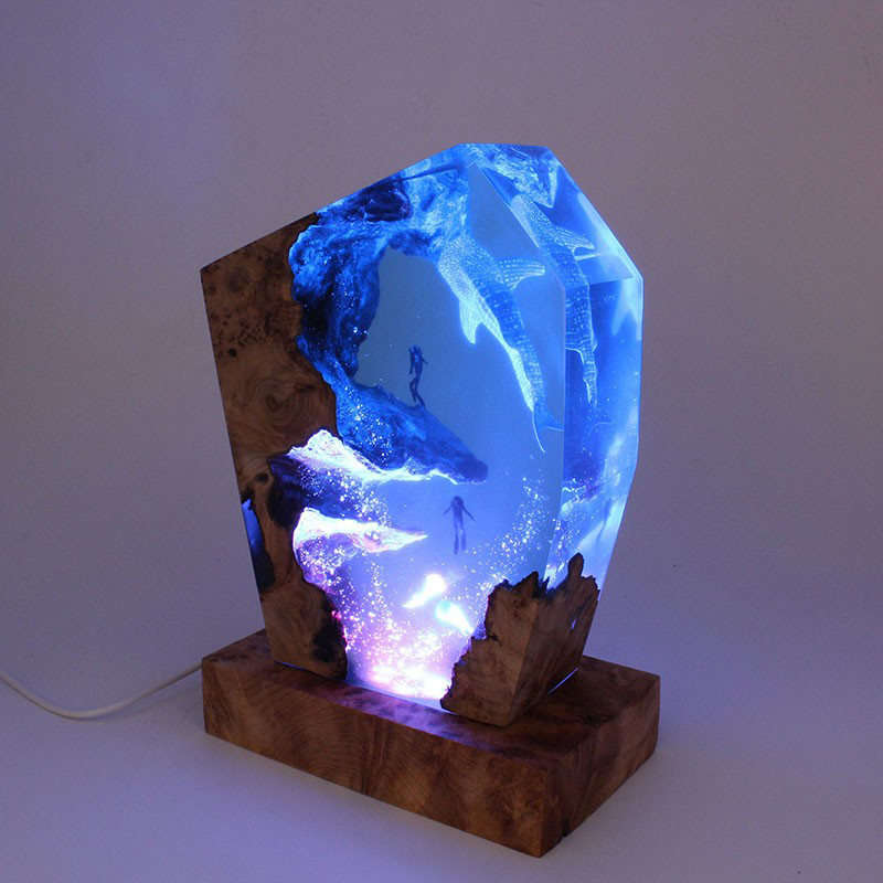 Ocean Whale Shark Resin Night Light Best Gift for Family