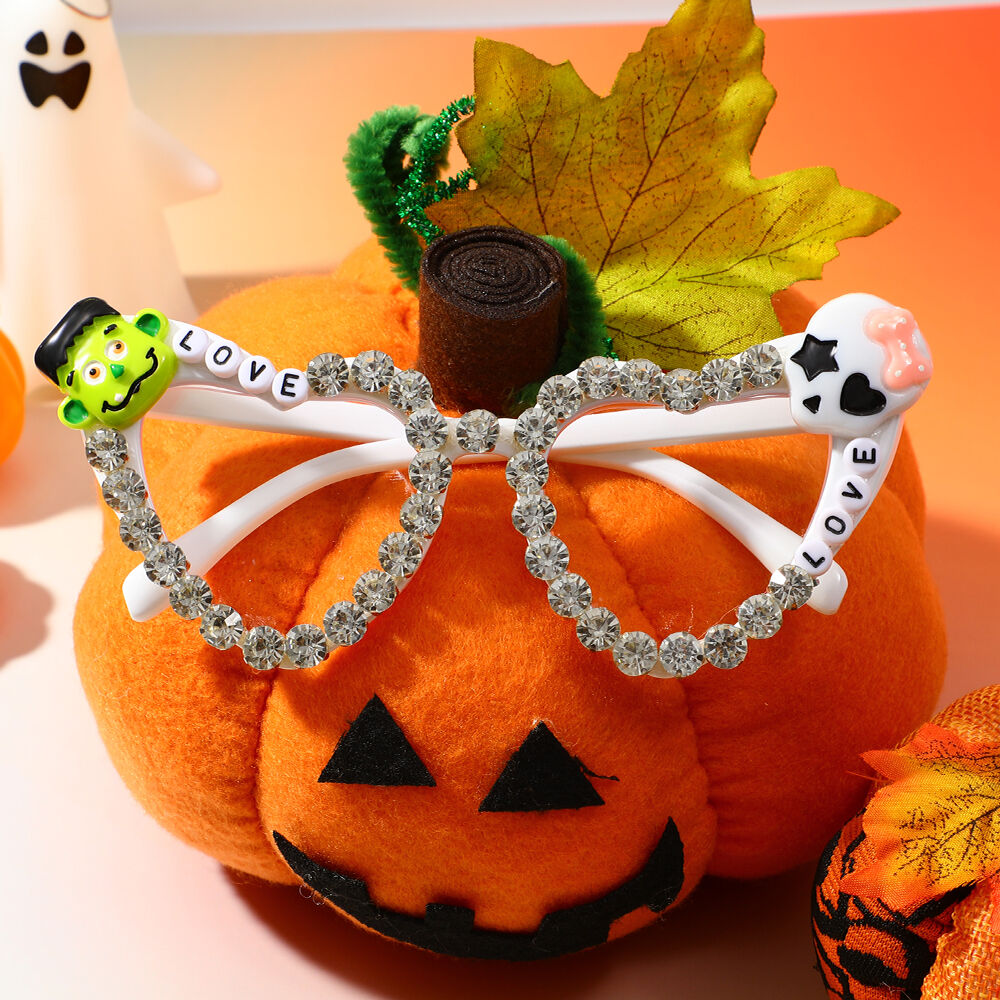 Halloween Cedriea Heart Green Monster Glasses