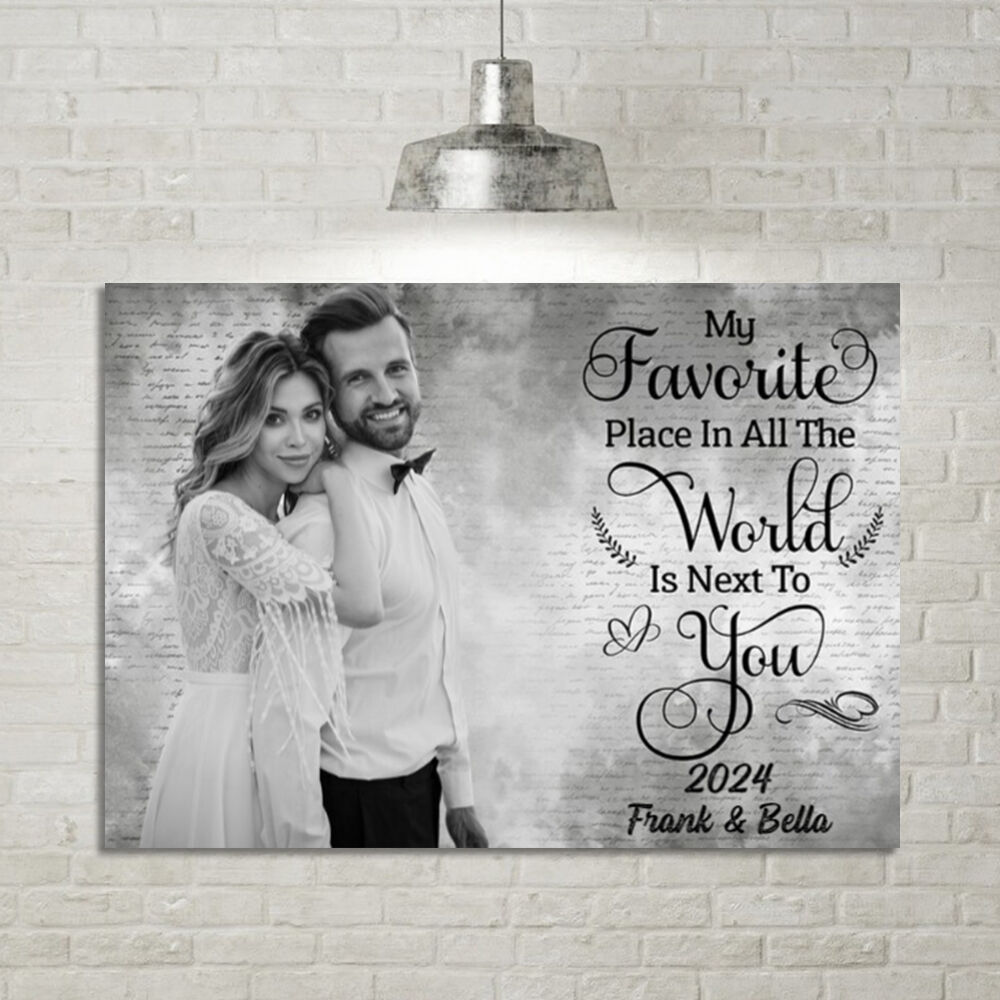 Toile murale personnalisée - Cadeau idéal pour la Saint-Valentin