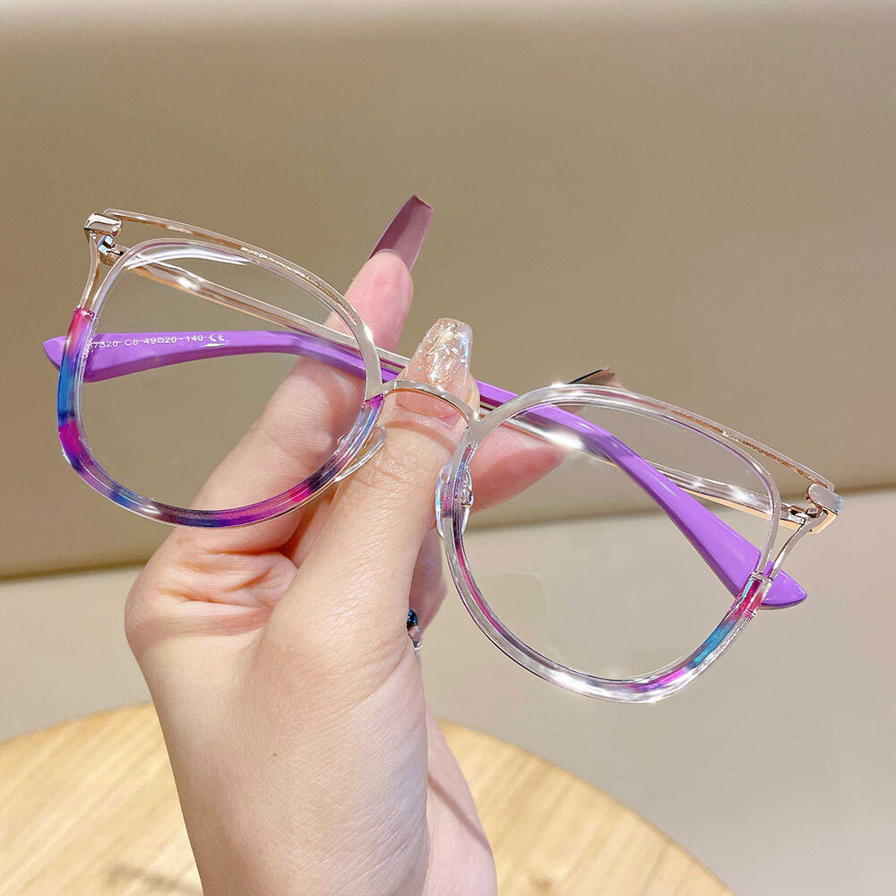 Helin Cat Eye Purple Glasses