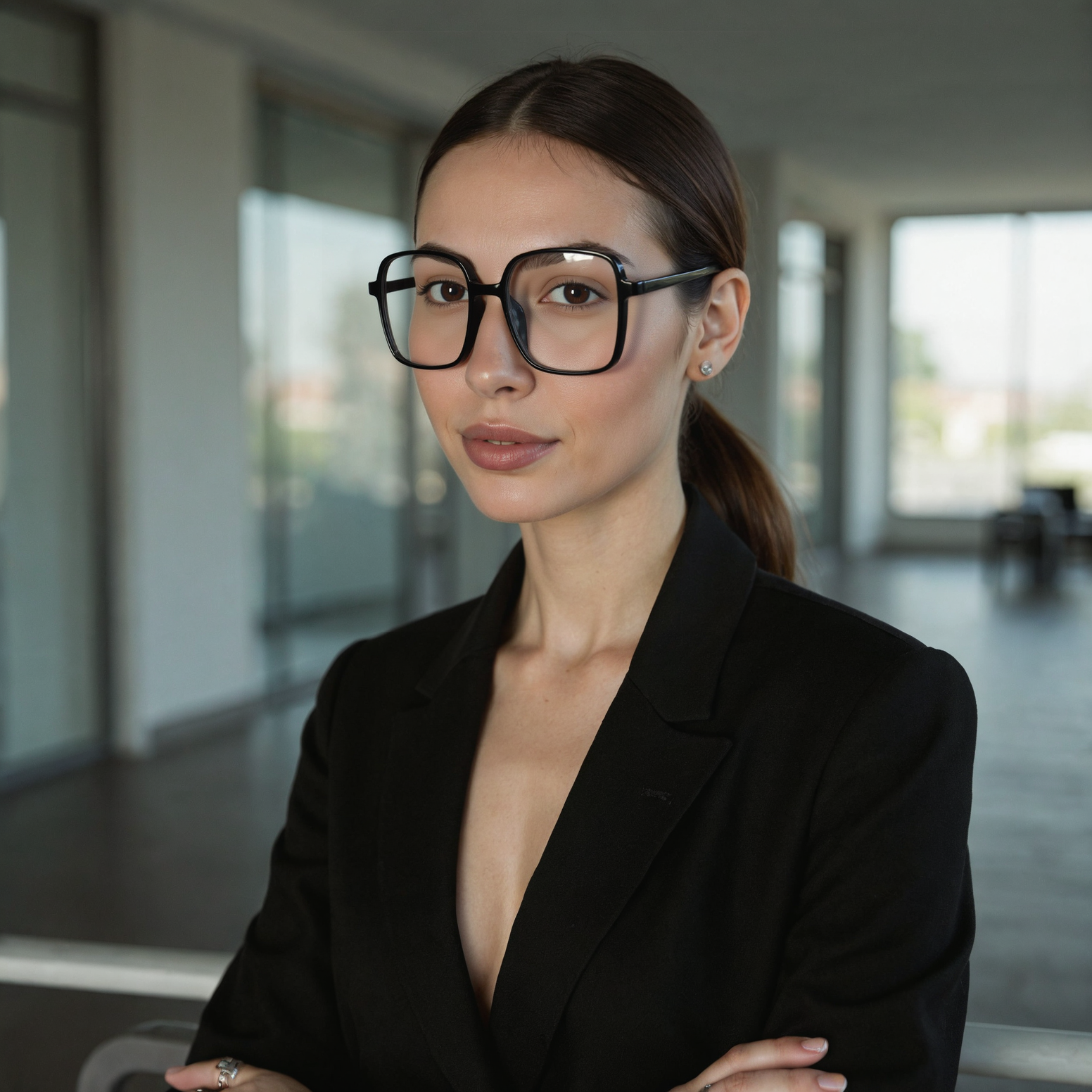 Visiona Square Black Glasses