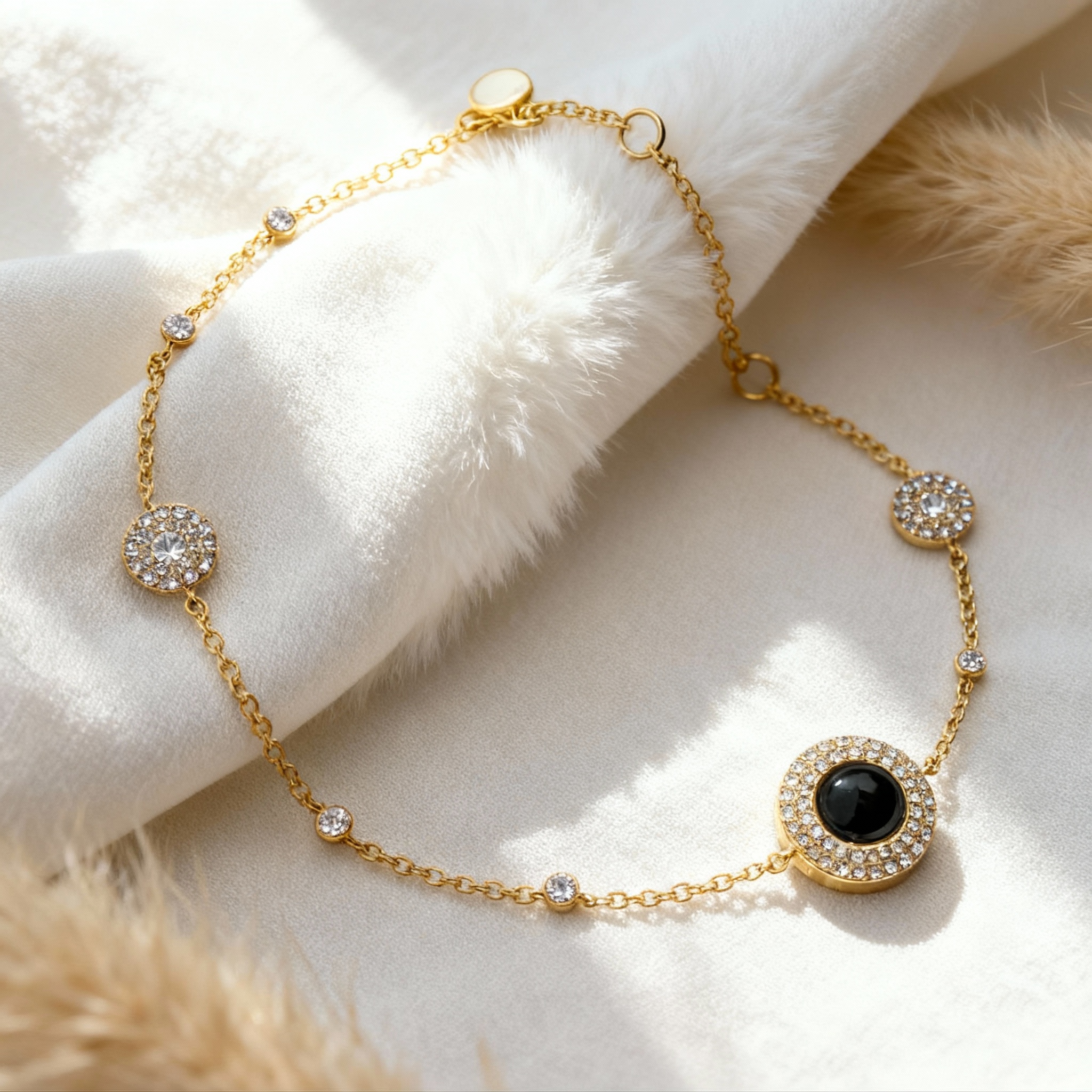 Personalized Projection Picture Bracelet with Diamonds Christmas Gift for Mother