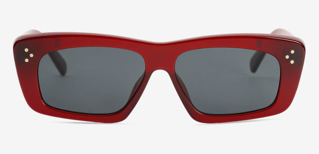 Albert Red Rectangle Sunglasses