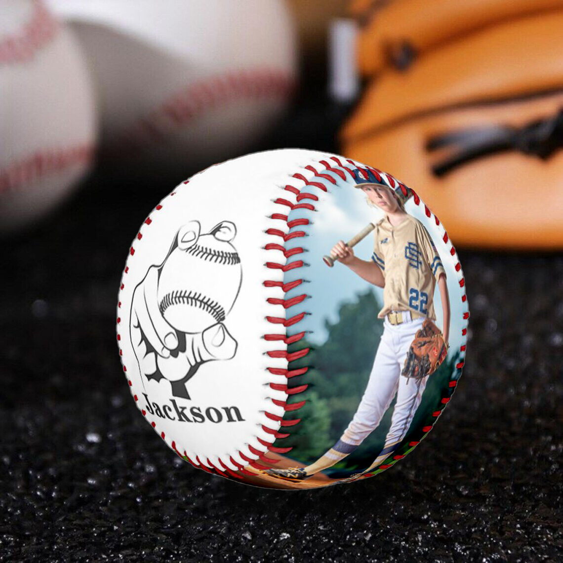 Personalize Baseball with Photo and Name for Friends