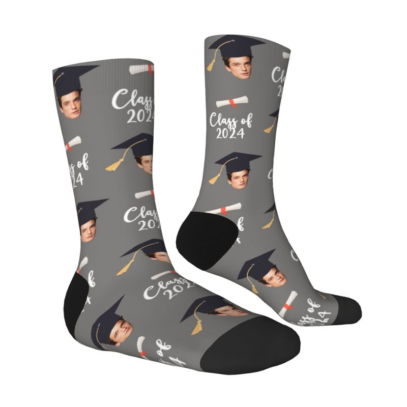Customized Face Socks Multiple Colors Best Graduation Gift for Friends
