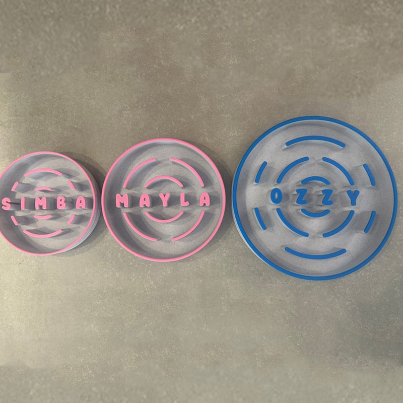 Personalized 3D Printed Pet Slow Food Bowl Custom Name Funny Gift For Dogs