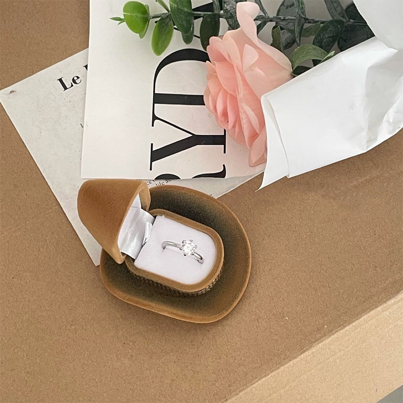 Western Cowboy Hat Ring Box Without Ring fun gift for her