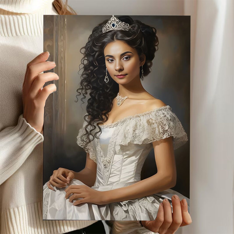 Personalized Royal Princess Portraits with Custom Face Swap Perfect Gift for Friend