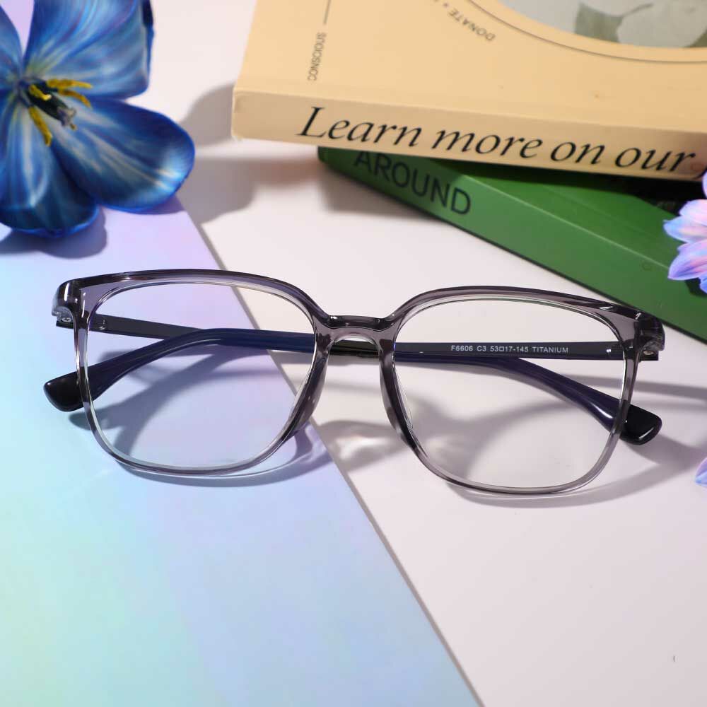 Conrad Square Gray Glasses