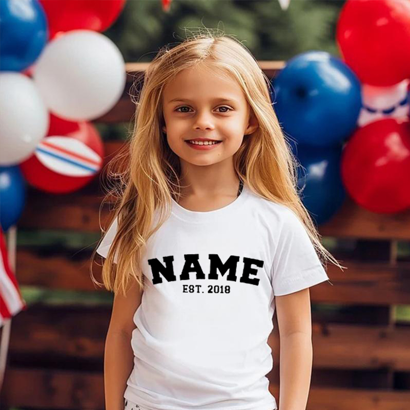 Maglietta ricamata personalizzata per bambini con nome personalizzato Regalo caldo per bambini