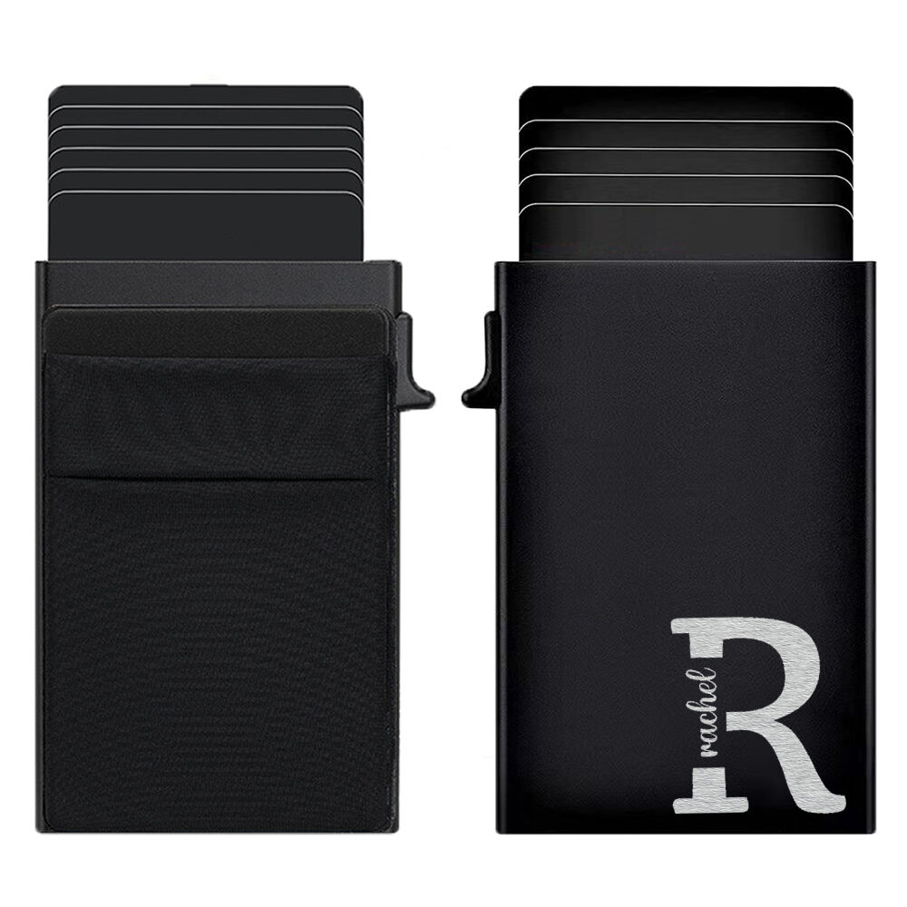 Personalized Pop up Card Holder Custom Initials and Name Simple Father's Day Gift