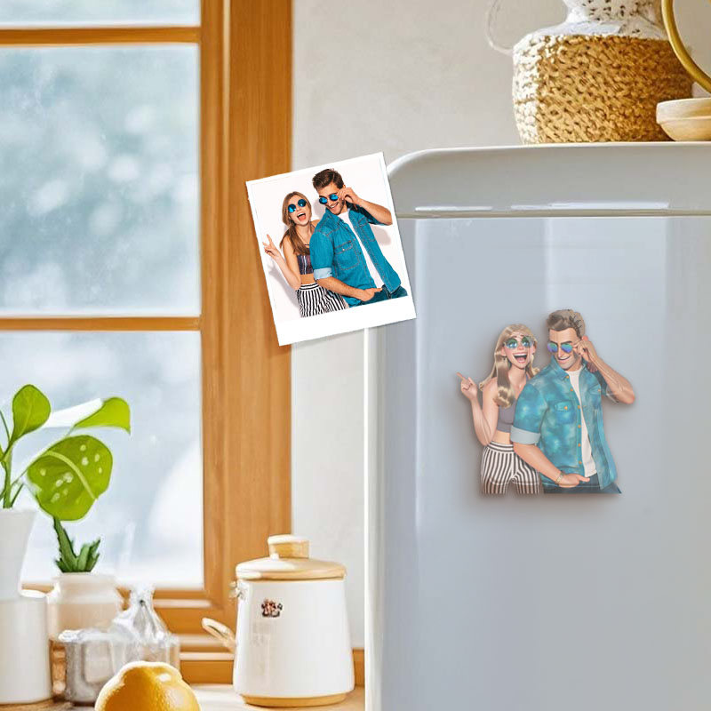 Personalized Cartoon Picture Fridge Magnet Simple Gift for Family