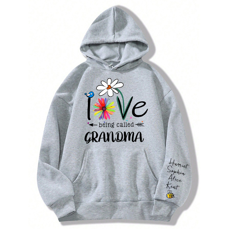 Personalized Hoodie Love Being Called Mom Custom Names Design Adorable Mother's Day Gift
