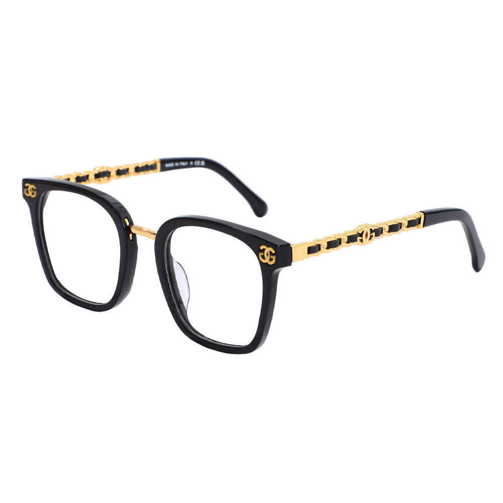Abbey Quadratische Schwarze Brille
