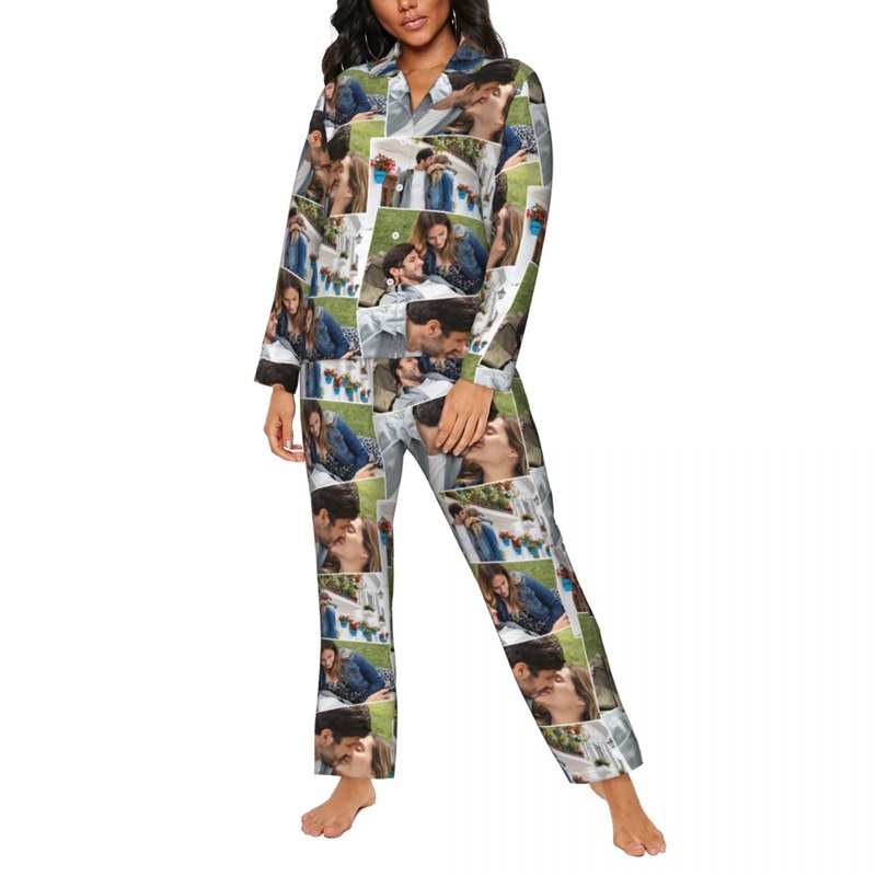Pyjamas personnalisés avec photos de couple patchs créatifs cadeau original pour un être cher