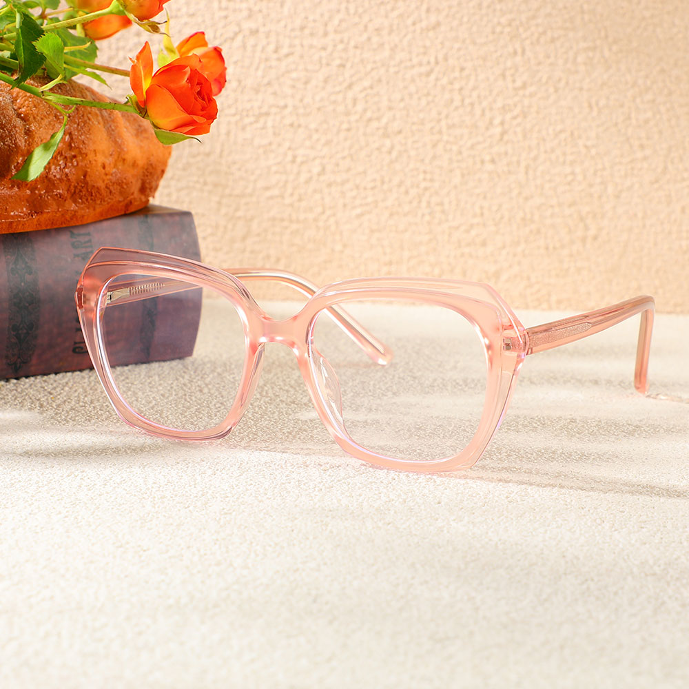 Occhiali da Vista Alberta Poligono Rosa 