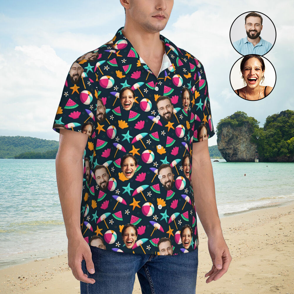 Personalized Hawaiian Shirt Beach Umbrella Summer Clothing for Men