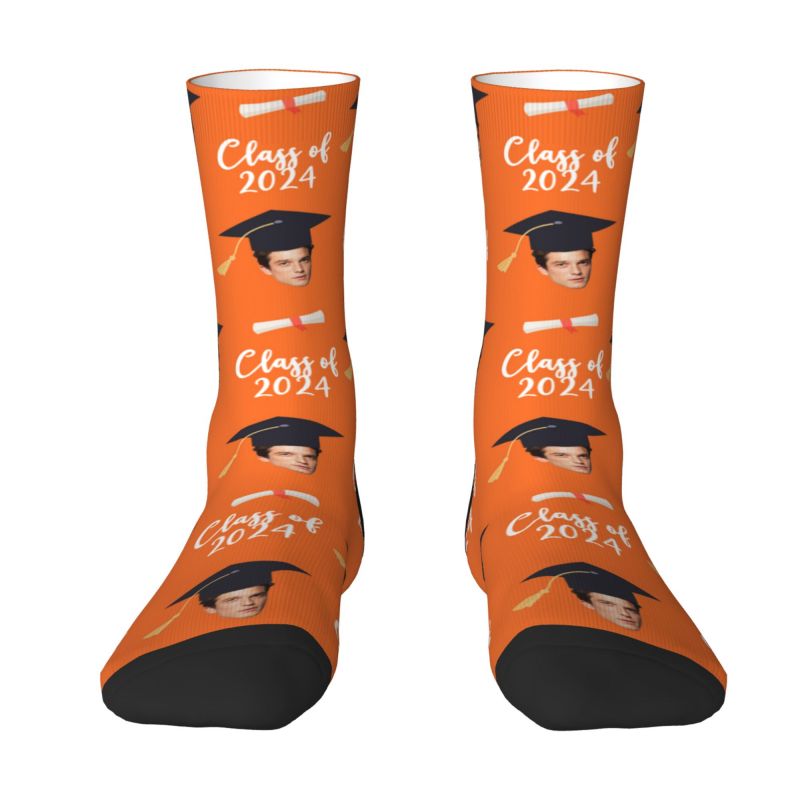Customized Face Socks Multiple Colors Best Graduation Gift for Friends