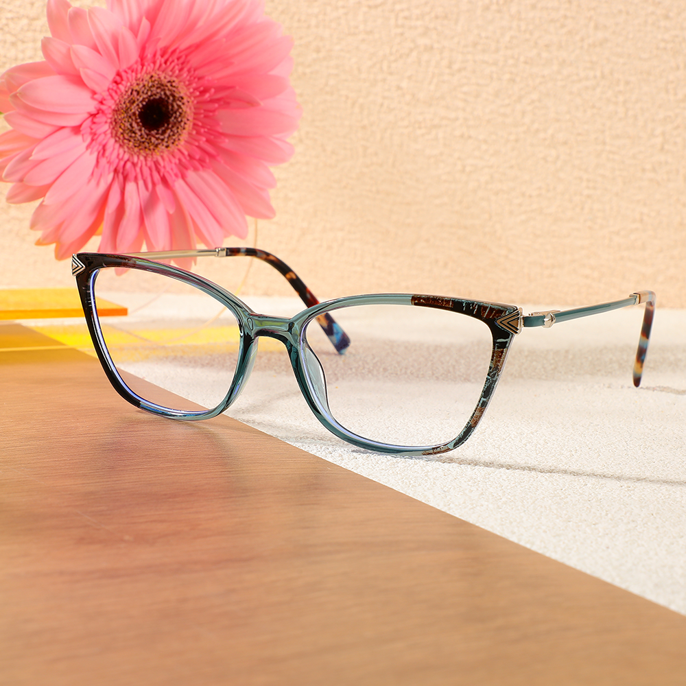 Malthus Cat Eye Blaue Brille