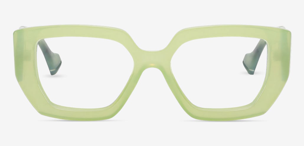 Ceolin Green Rectangle Glasses