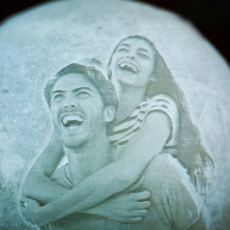 Lámpara luna 2 Colores Táctil en 3D foto personalizado(10cm-20cm)