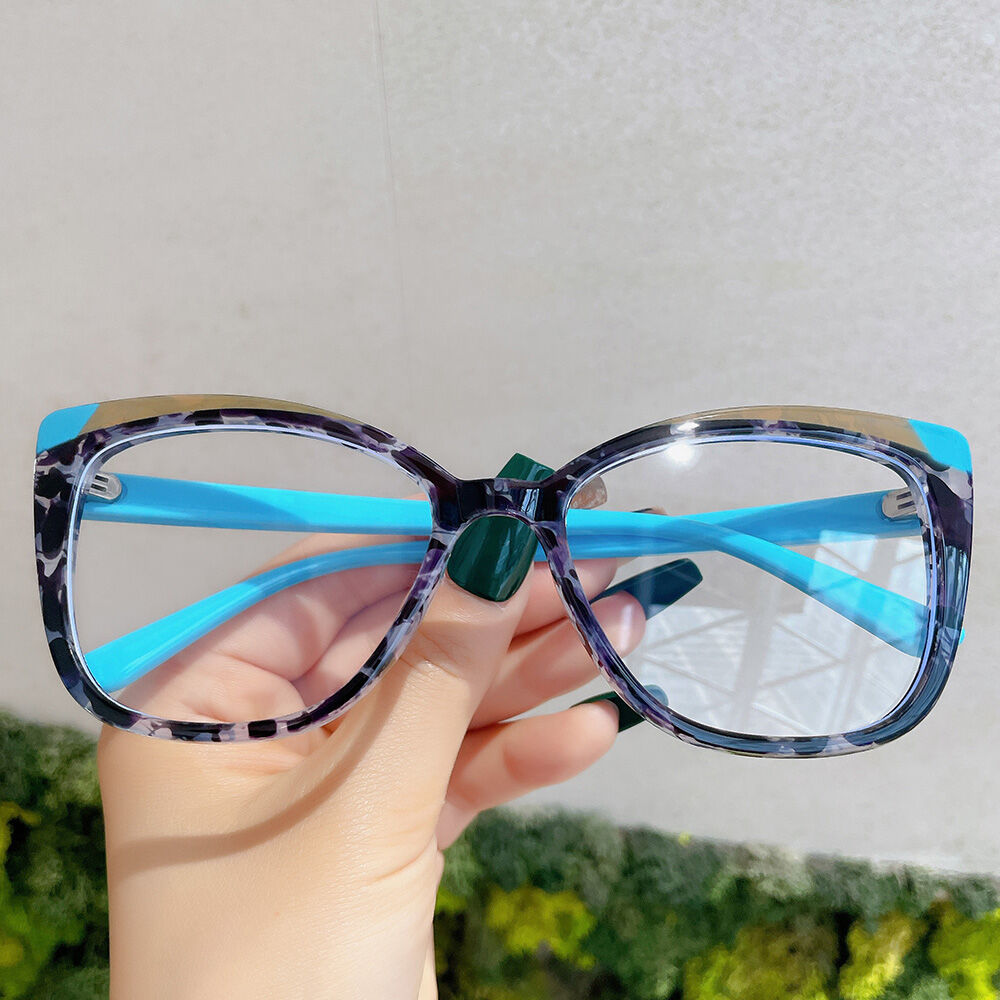 Olga Cat Eye Blue Tortoise Glasses