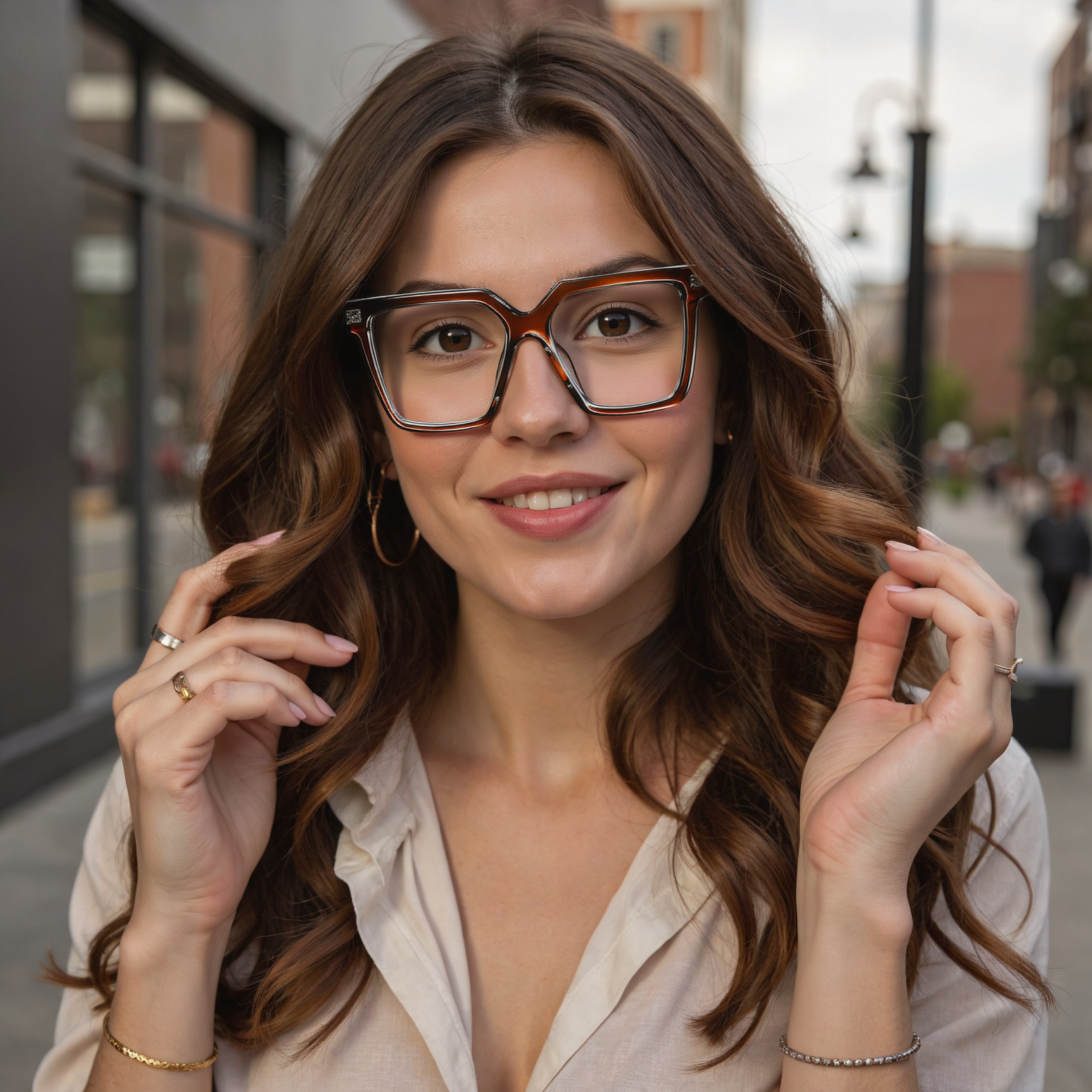 Jenning Square Brown Glasses