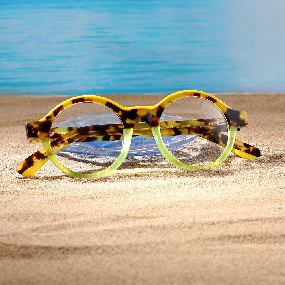 Shauna Round Yellow Glasses