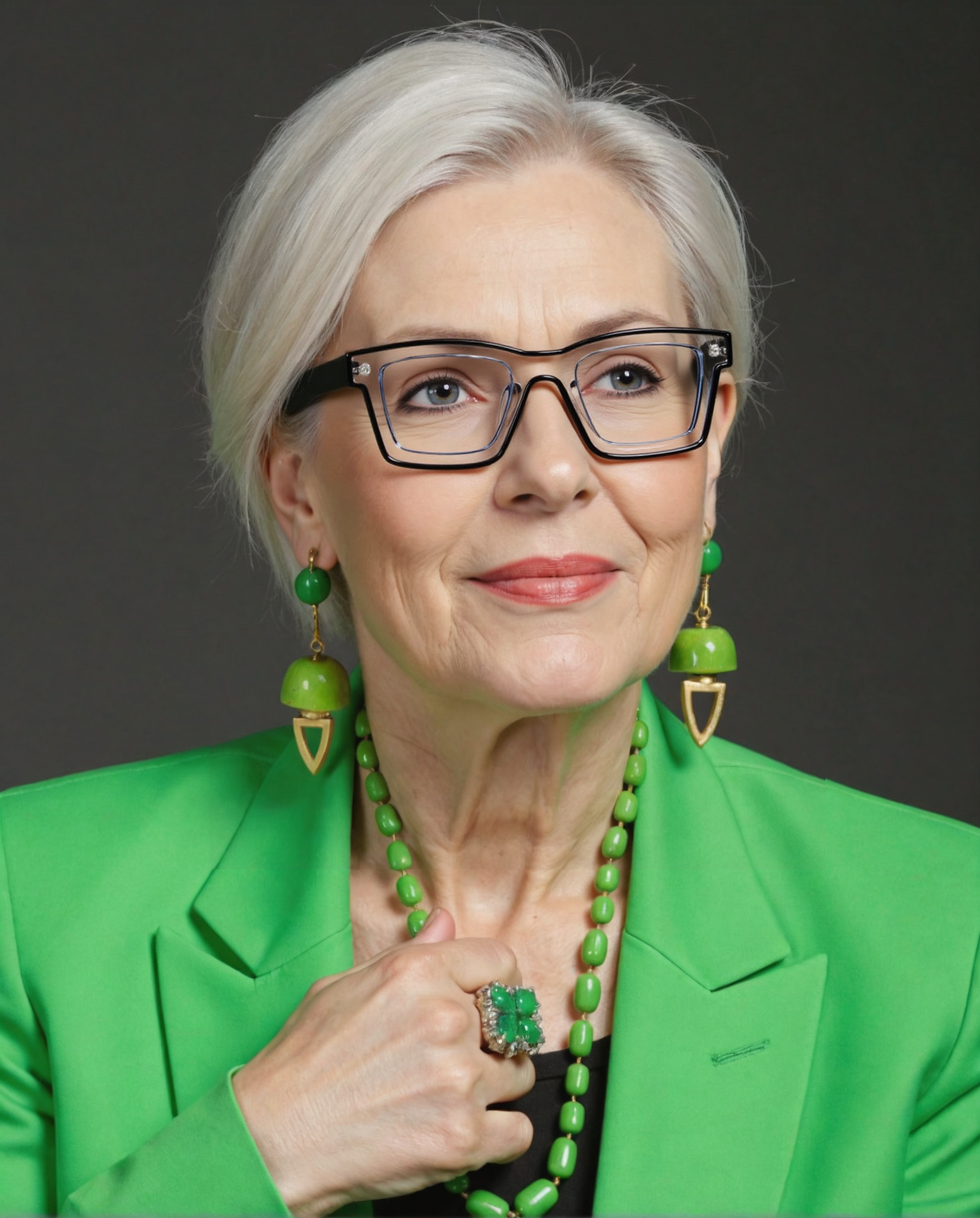 Bronte Quadratische Schwarze Klare Brille